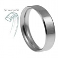 Flat bevelled edge wedding ring