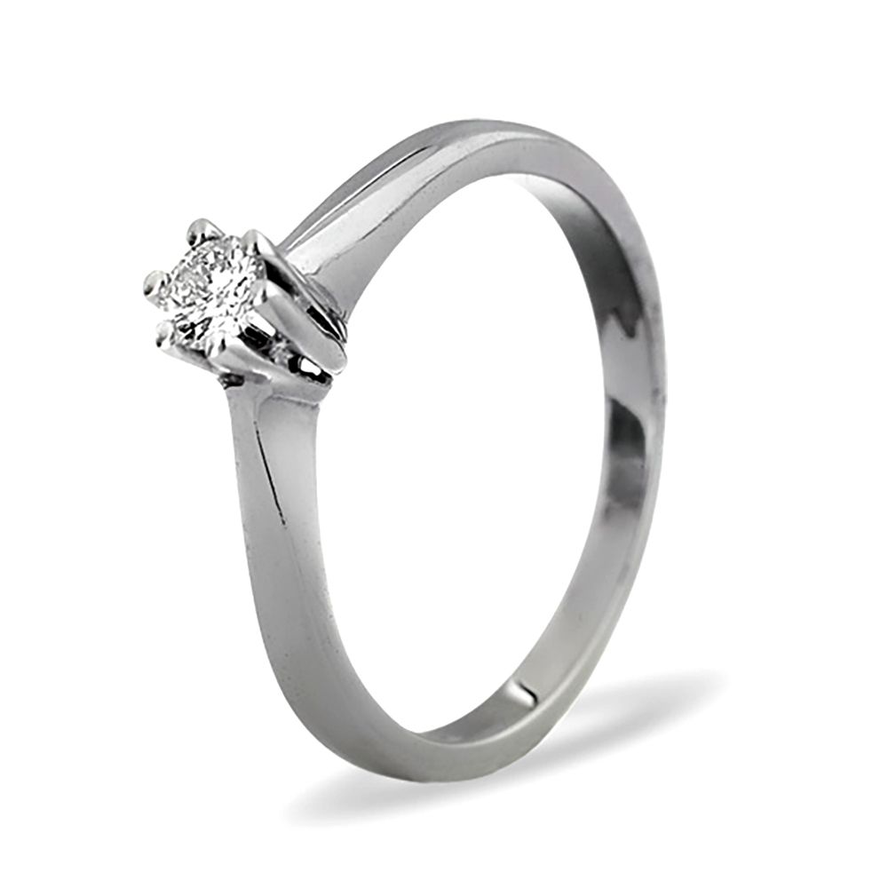 9ct White Gold 0.15ct Diamond Engagement Ring