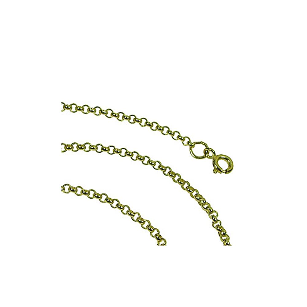 9ct Yellow Gold 2mm Belcher Pendant Chain Hallmarked