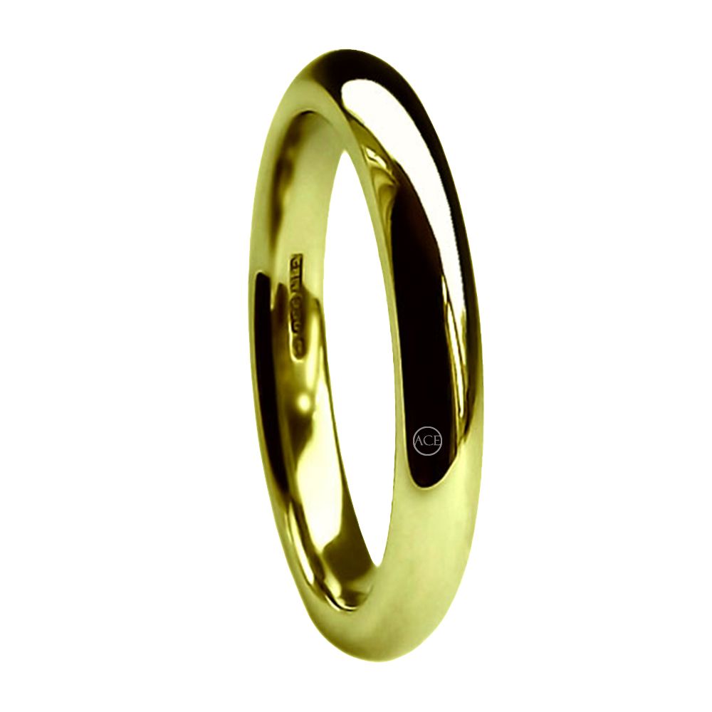 3mm 18ct Yellow Gold Extra Heavy Court Comfort Wedding Rings Bands