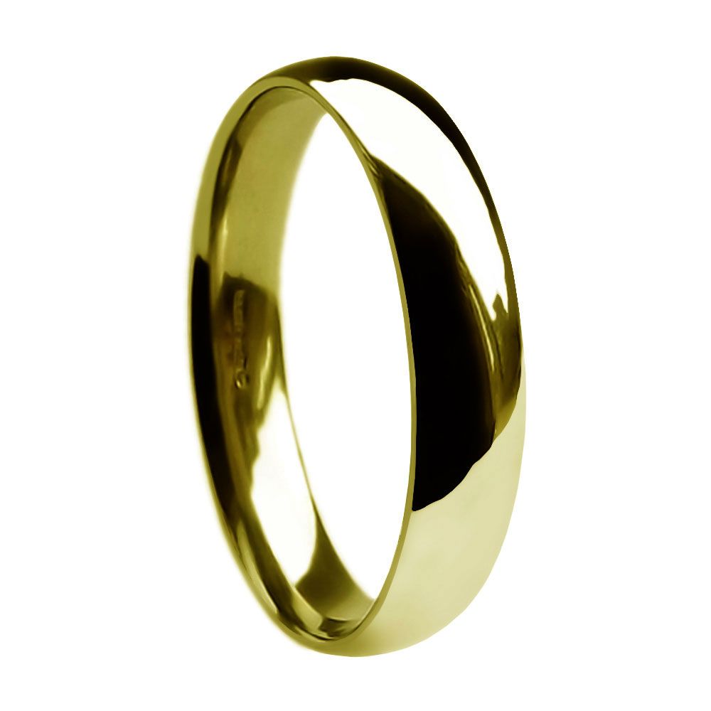 5mm 18ct Yellow Gold Heavy Court Comfort Wedding Rings Bands