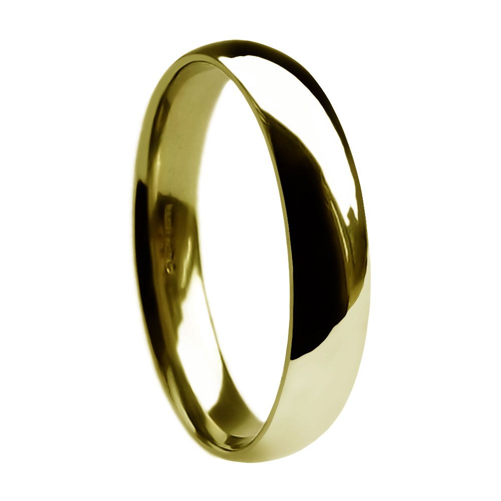 SALE 5mm 9ct Yellow Gold Light Court Comfort Wedding Band @ R