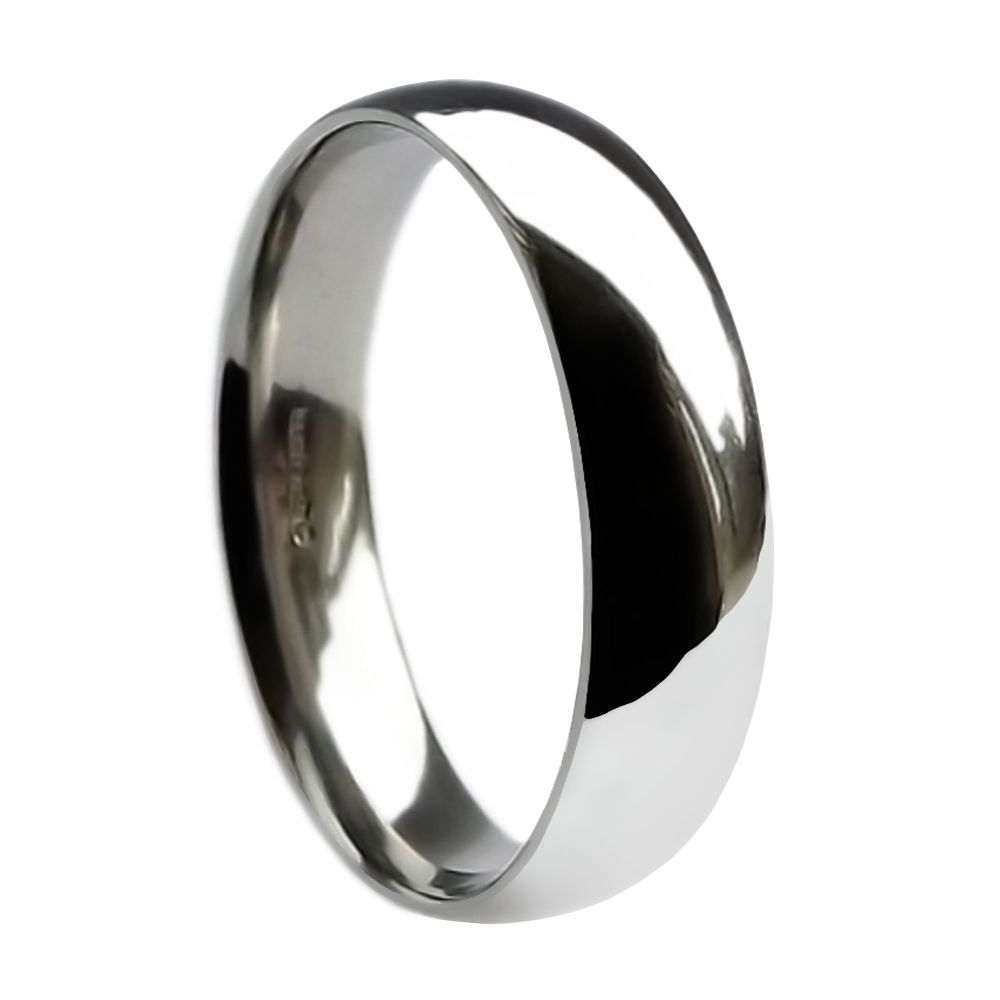 8mm 950 Platinum Heavy Court Comfort Wedding Rings Bands
