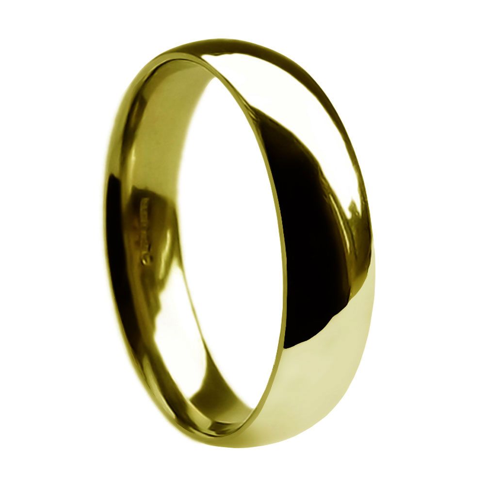 8mm 18ct Yellow Gold Heavy Court Comfort Wedding Rings Bands