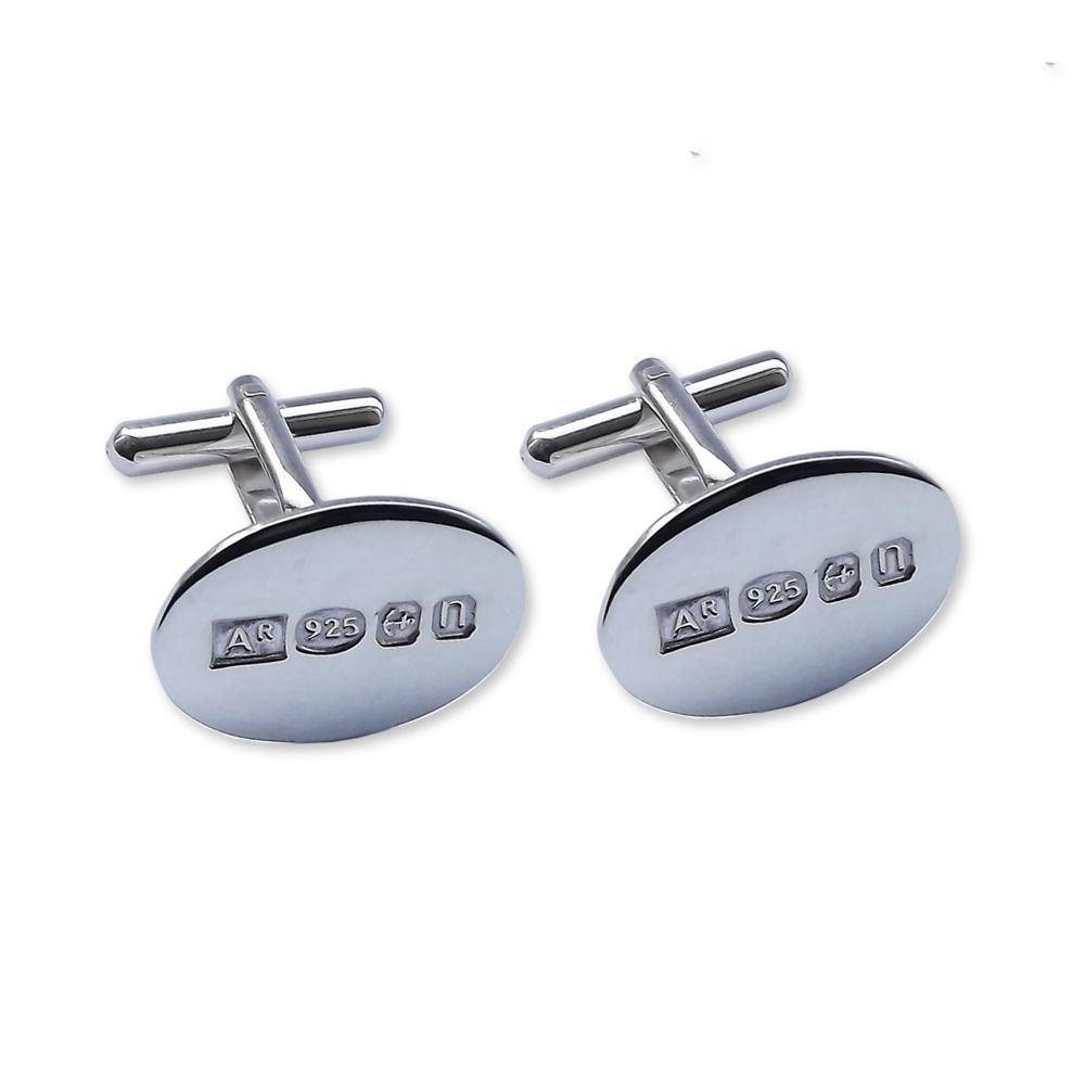 925 Sterling Silver Feature Hallmarked Cufflinks