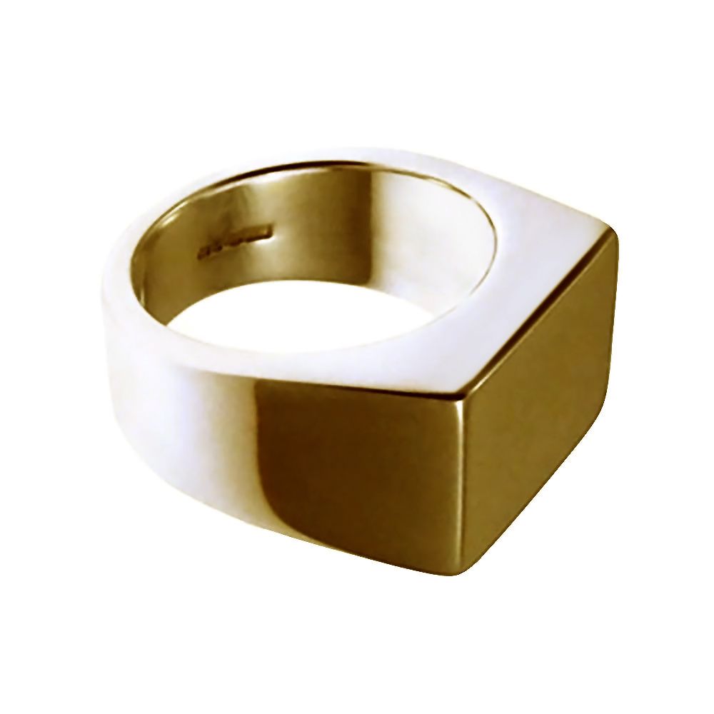 9ct Yellow Gold Initial Signet Rings 17 x 12mm 14.4g