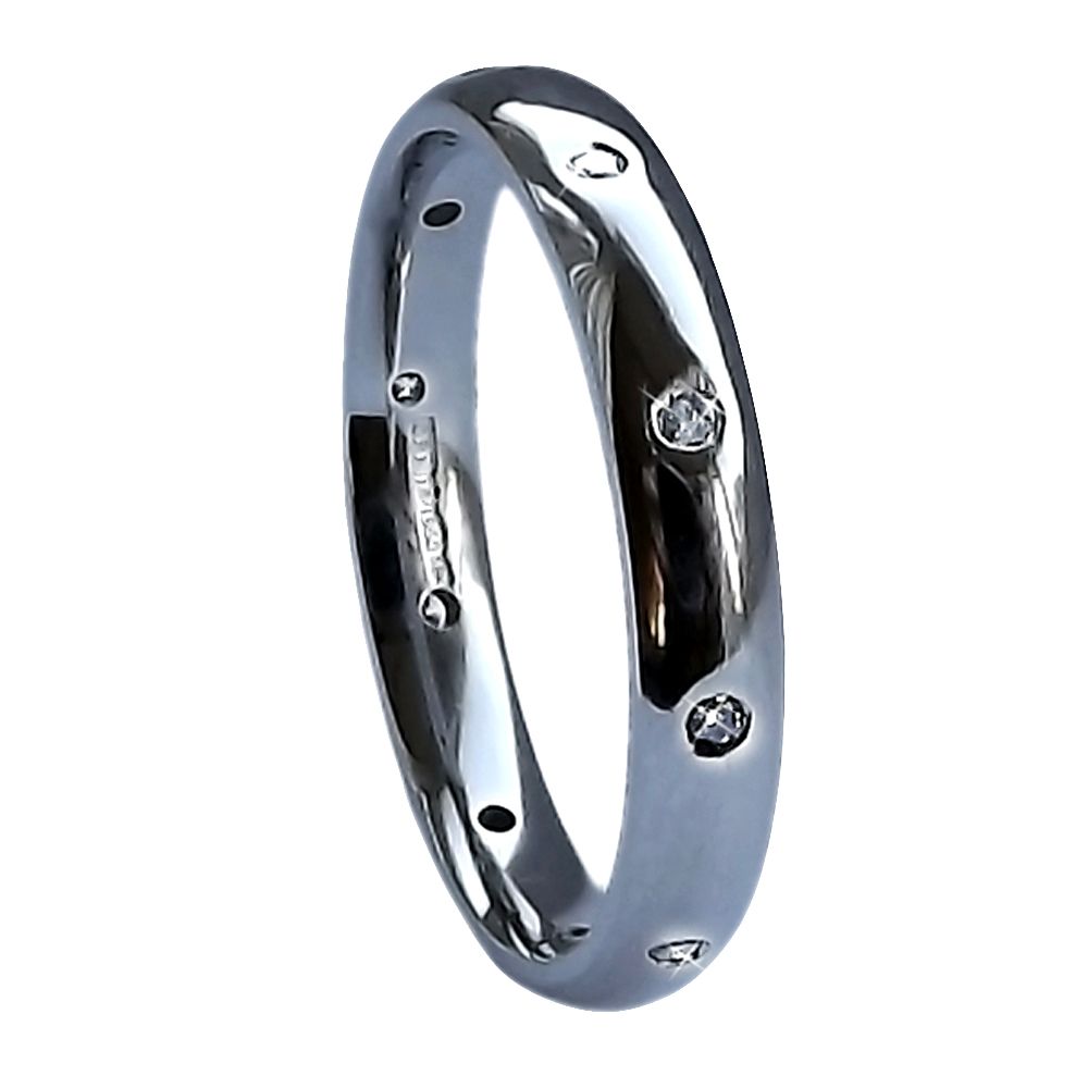 3mm 925 Silver Heavy Court Comfort 0.12ct GVSI Full Eternity Diamond Ring Wedding Rings Bands