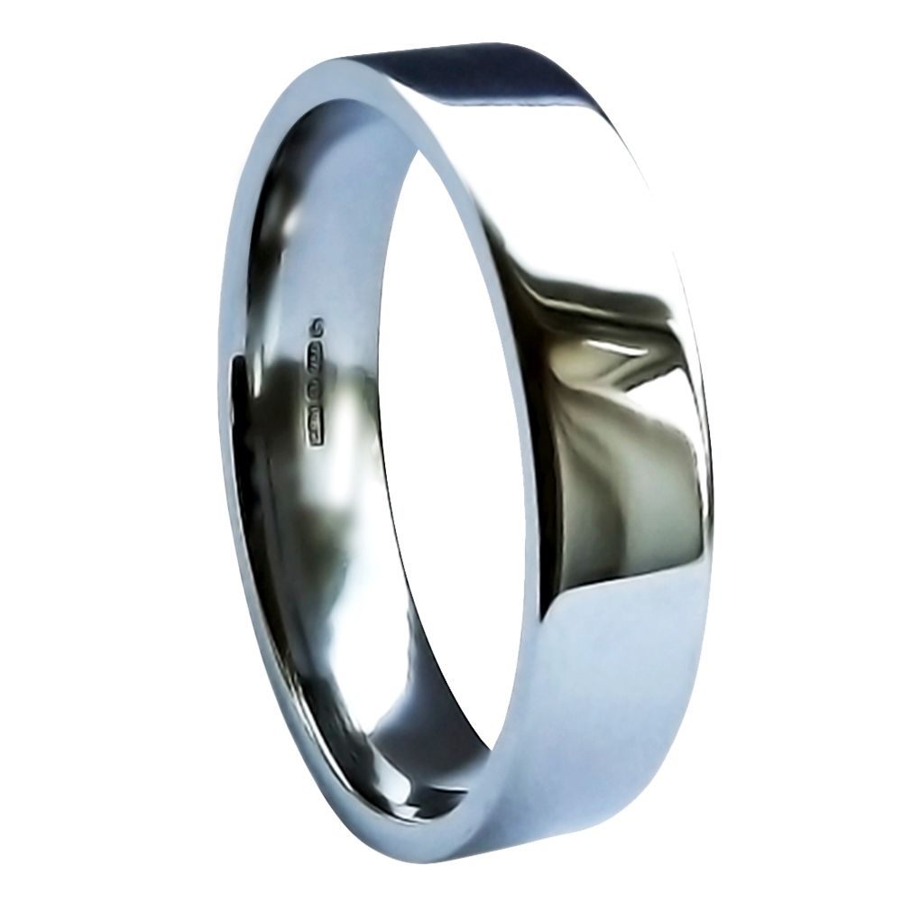 5mm 925 Sterling Silver extra Heavy Flat Court Profile Wedding Rings Bands