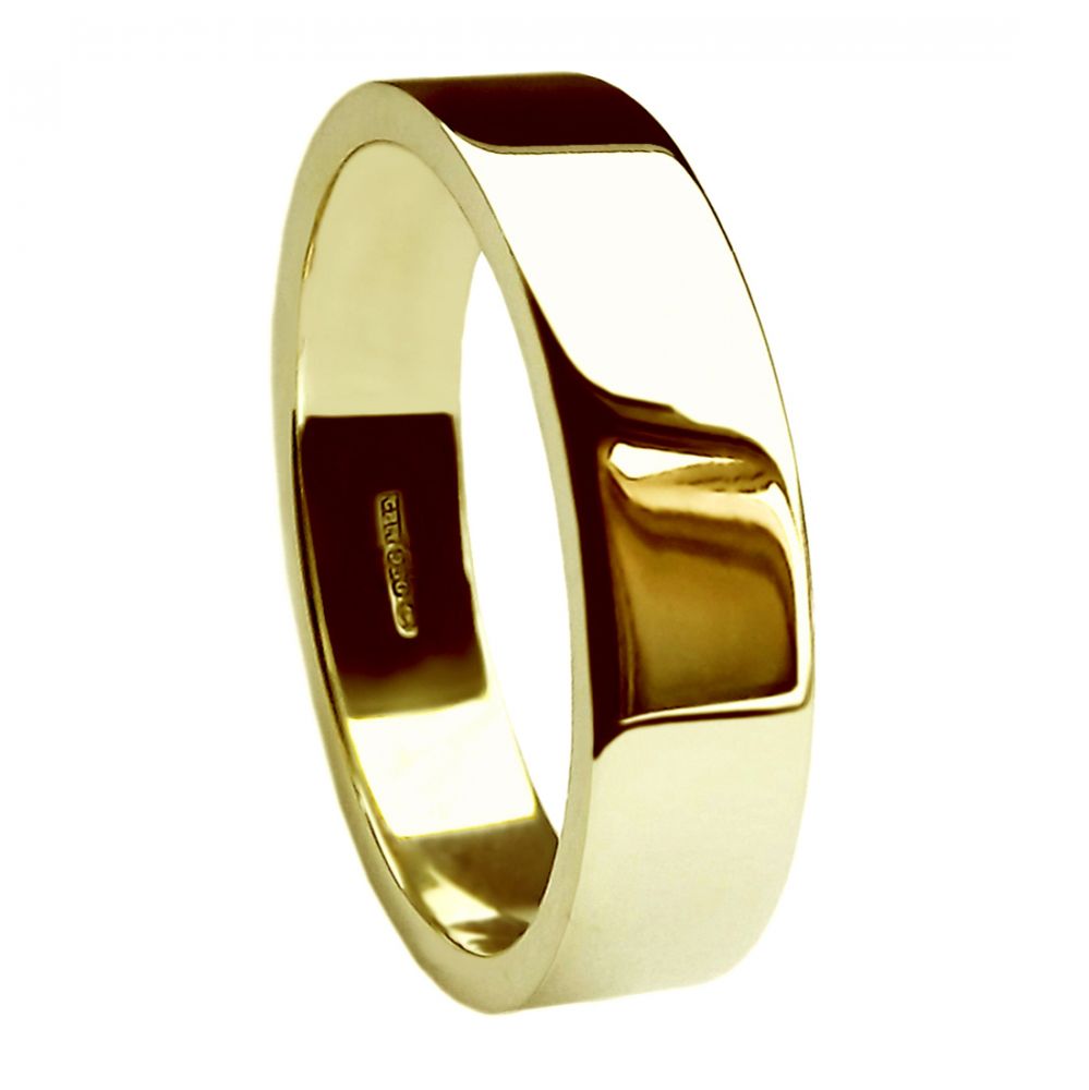8mm 9ct Yellow Gold Extra Heavy Flat Profile Wedding Rings Bands