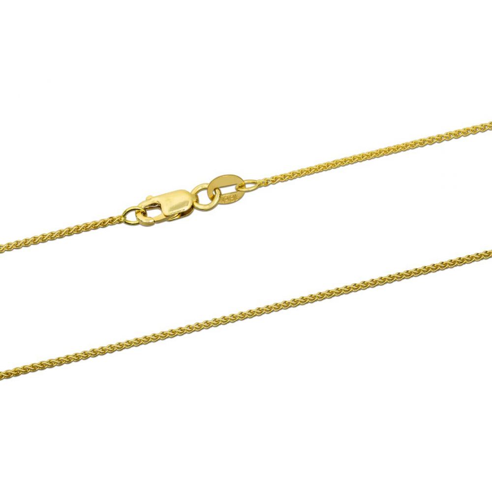 18ct Yellow Gold Spiga Hanging Chain Hallmarked