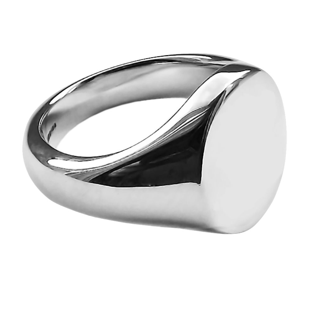 SALE 925 Sterling Silver Oval Signet Rings 16x13mm At Size X