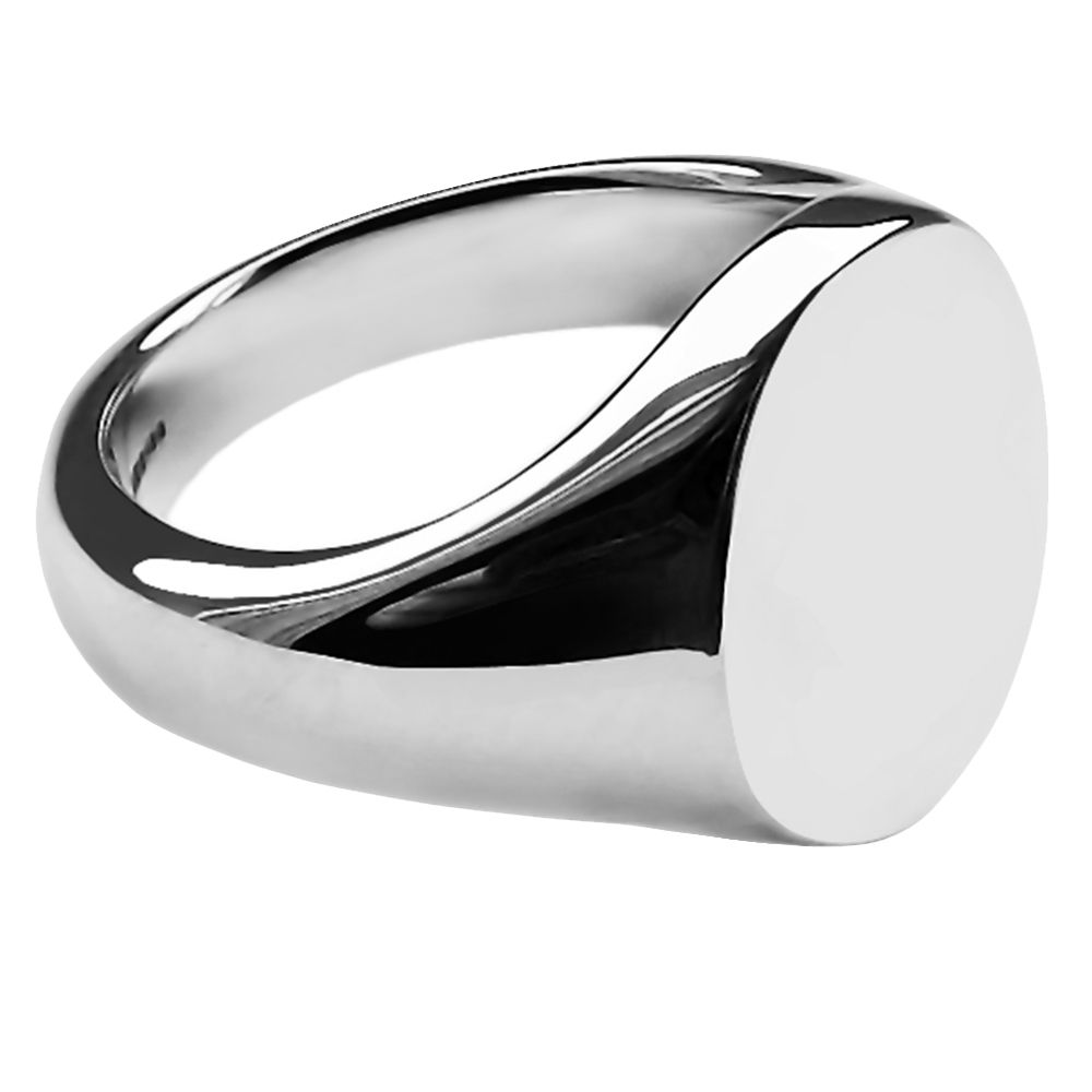 925 Sterling Silver Men's Women's Bespoke Oval Signet Rings 14x12mm