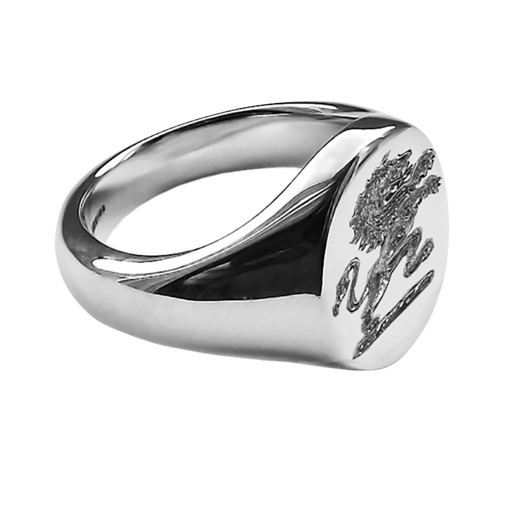 925 Sterling Silver Unisex Oval Family Crest Signet Rings 13x11x2.7mm
