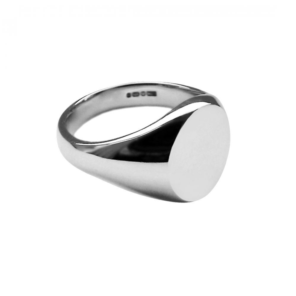 925 Sterling Silver Small Ladies' Child's Oval Signet Ring 9 x 7mm