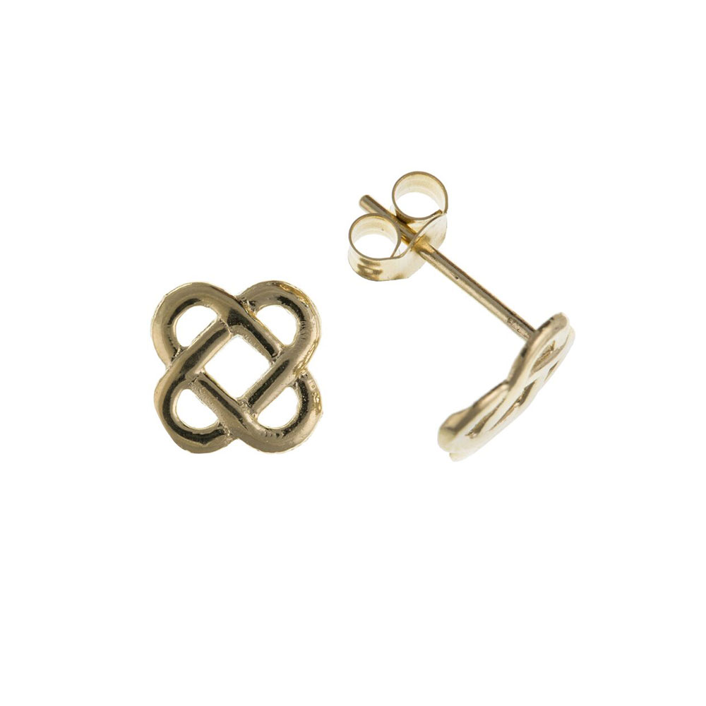 9ct Gold Celtic Style Studs / Earrings 8 x 8mm