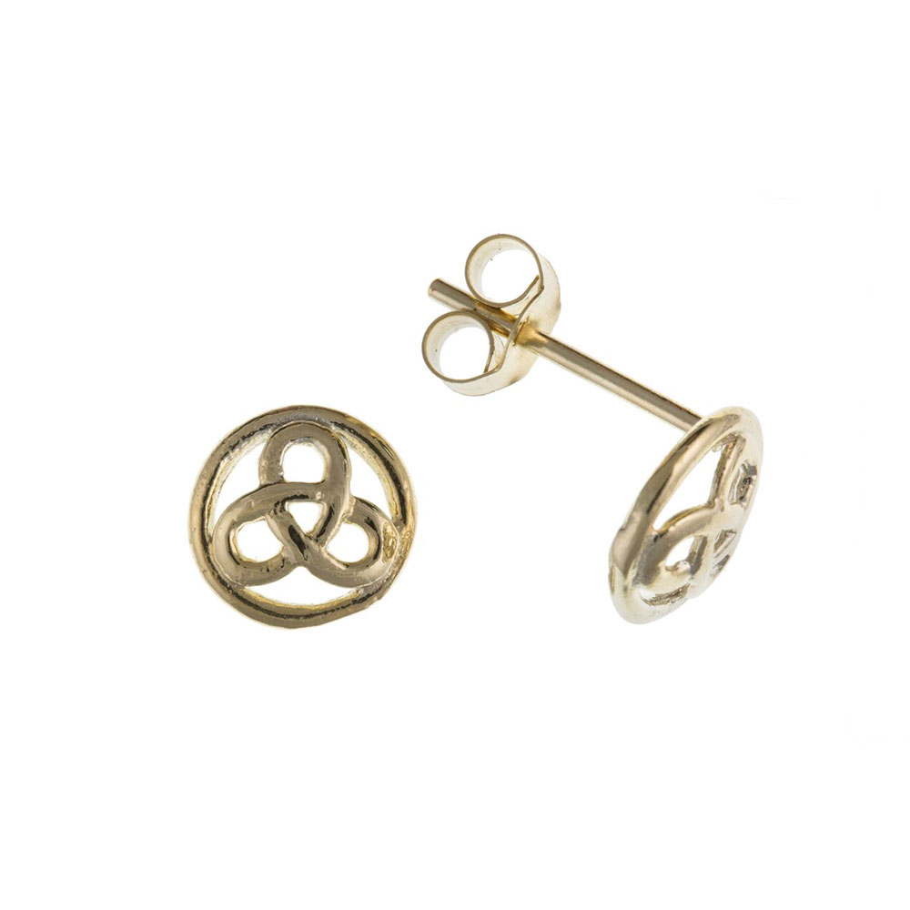 9ct Gold Celtic Style Studs / Earrings 7 x 7mm