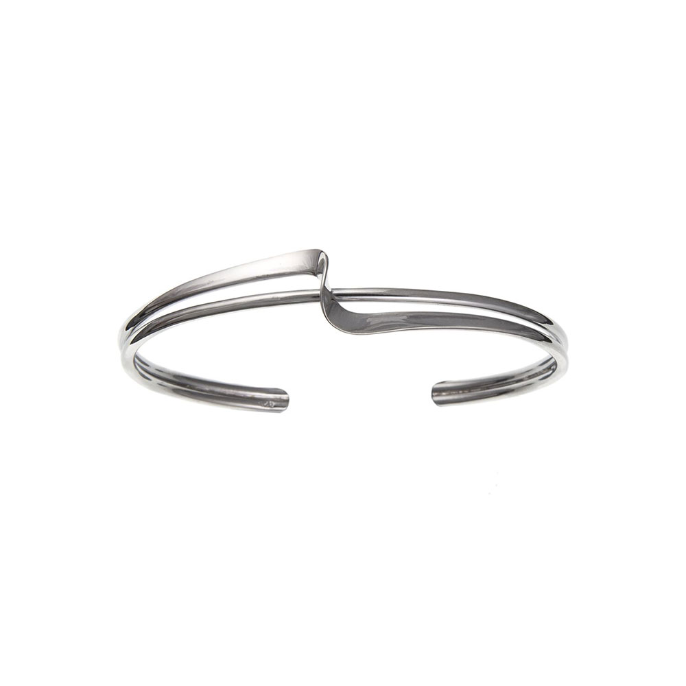 Sterling Silver Torque Bracelet 7.5 inch Front Size 12mm 925 UK HM