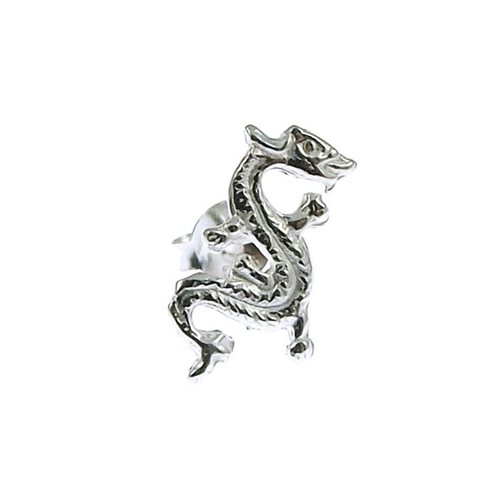 Men's 925 Sterling Silver Dragon Stud Earring