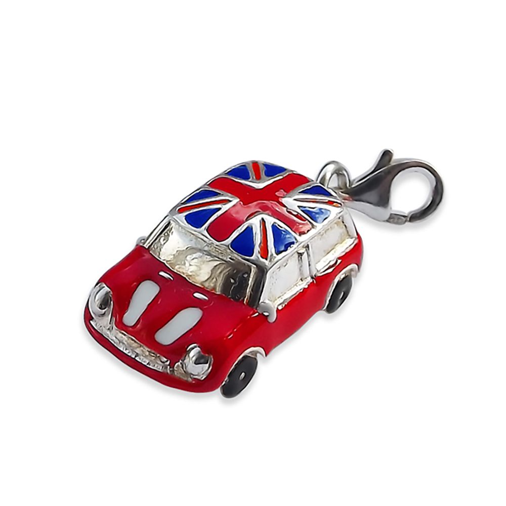 925 Sterling Silver & Enamel Mini Car Charm