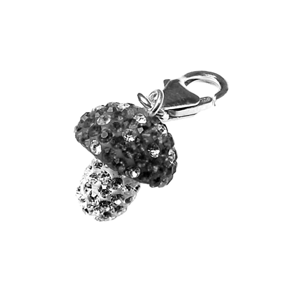 925 Sterling Silver Stone Set Mushroom Charm 1.7g