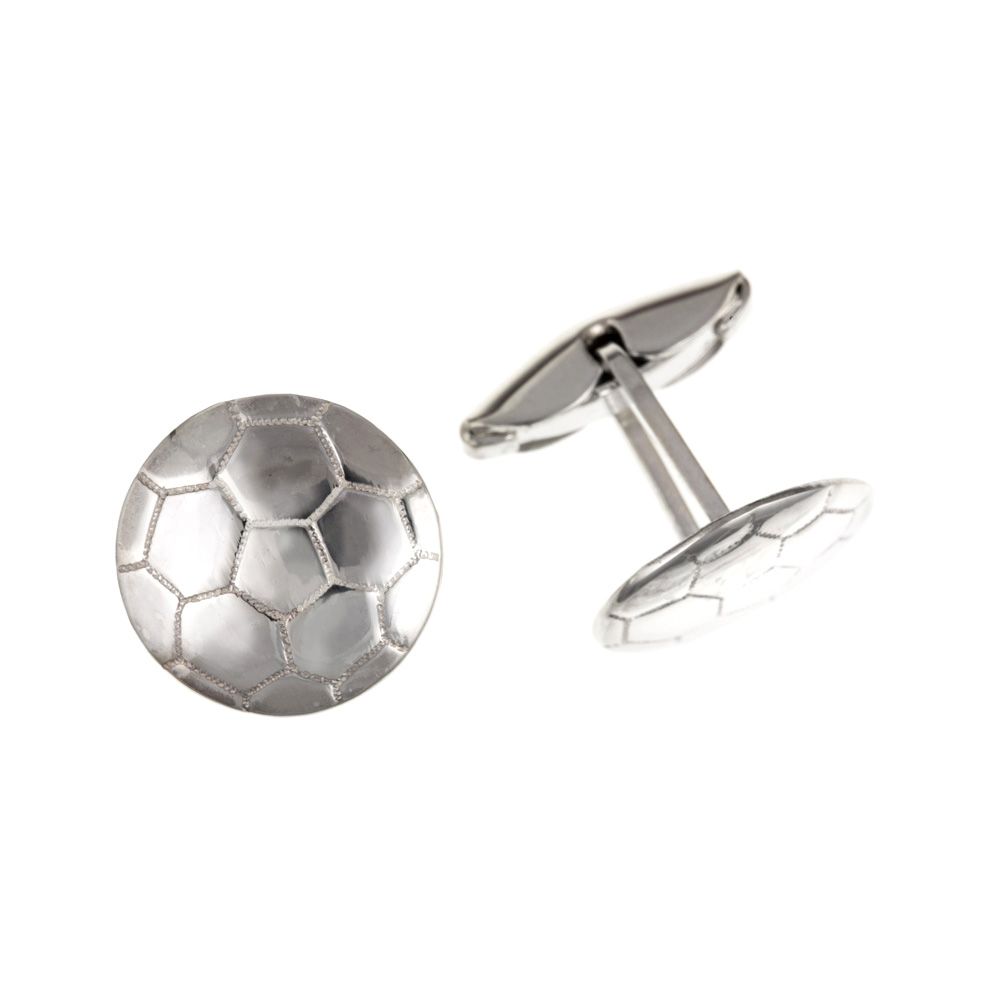 925 Sterling Silver Football Cufflinks 12 x 16mm