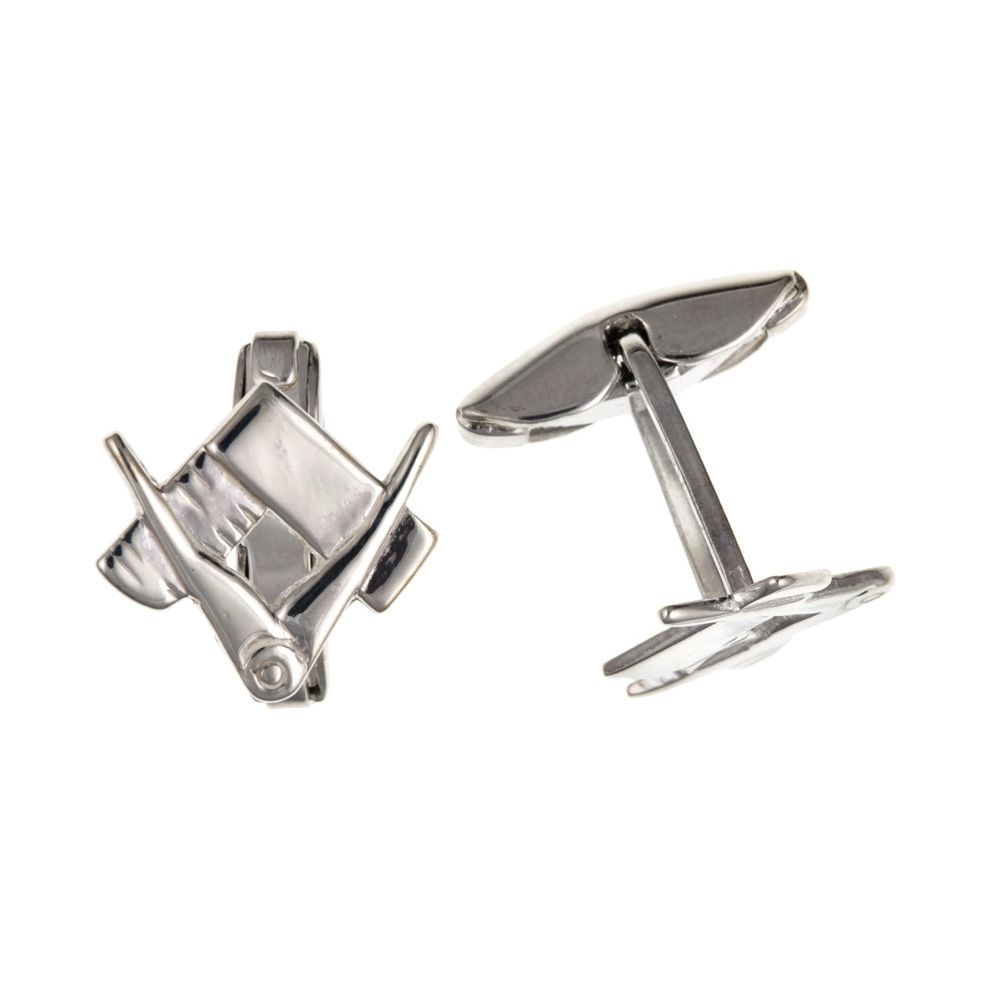 925 Sterling Silver Masonic Cufflinks 15 x 17mm