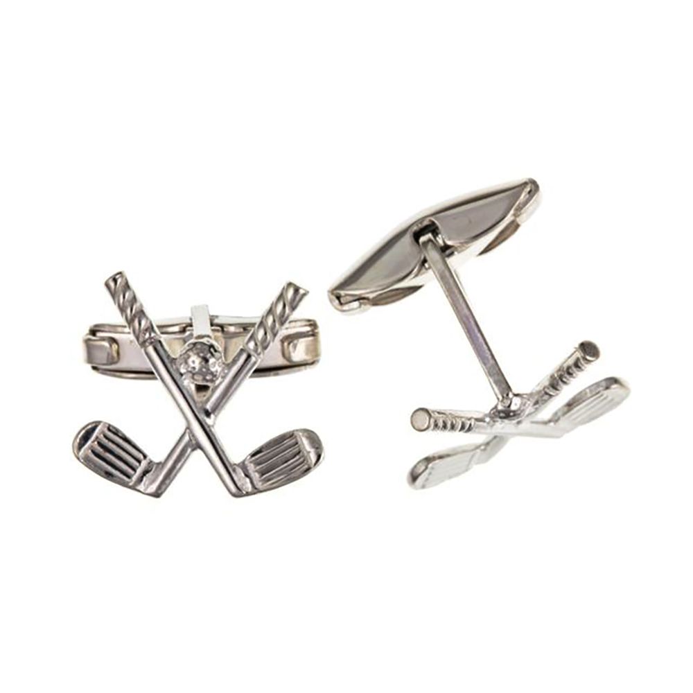 925 Sterling Silver Golf Club Cufflinks 15 x 17mm