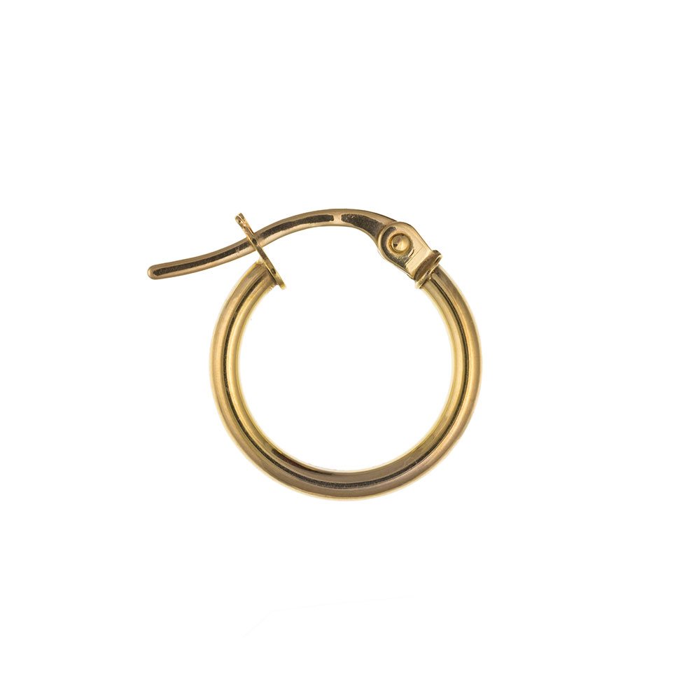 Men's 9ct Yellow Gold 14mm Creole Hoop Earring