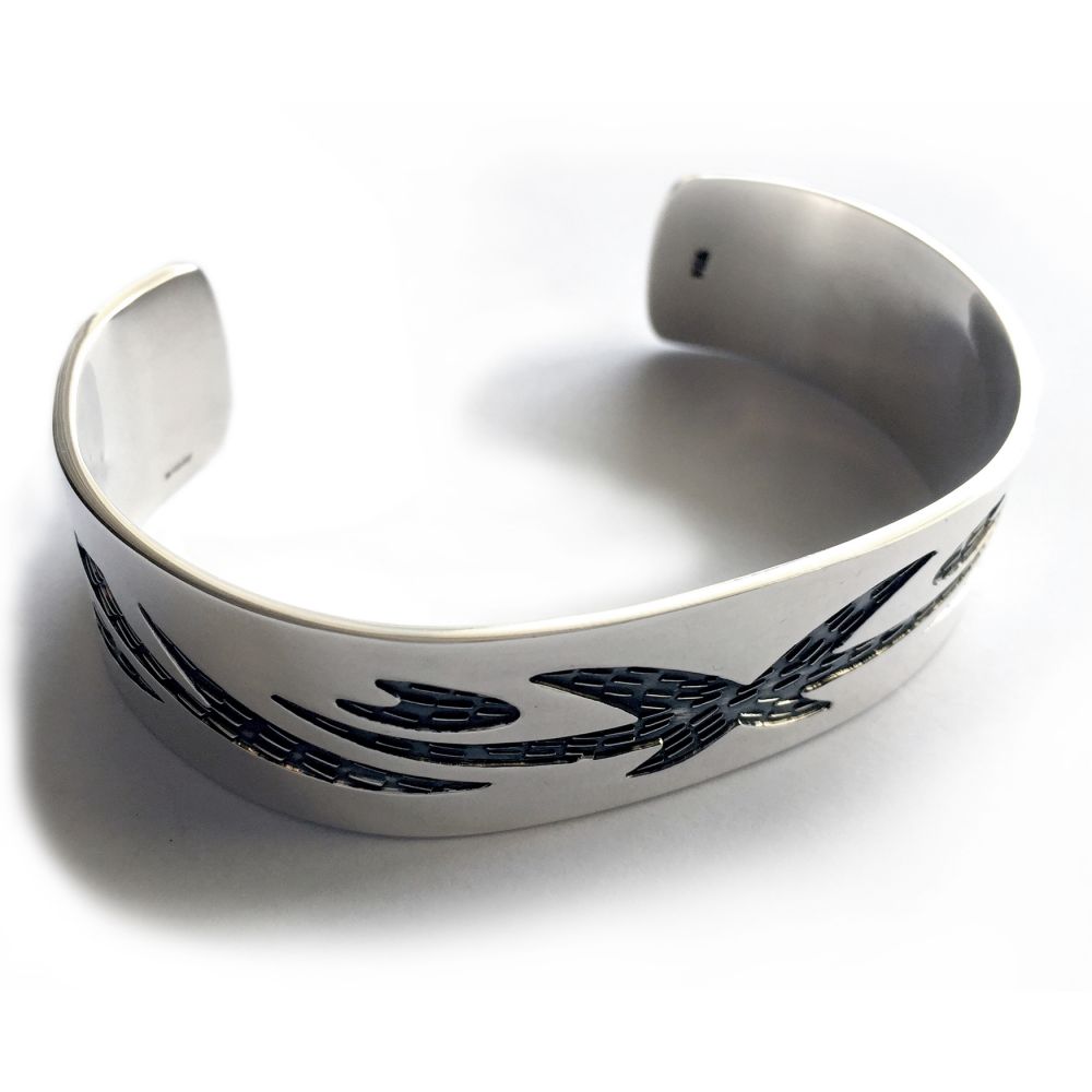 Ace Jewellery925 Sterling Silver 18mm Men's Heavy Mexican Bracelet 37g, Mexican Bracelets, MEXUBA016