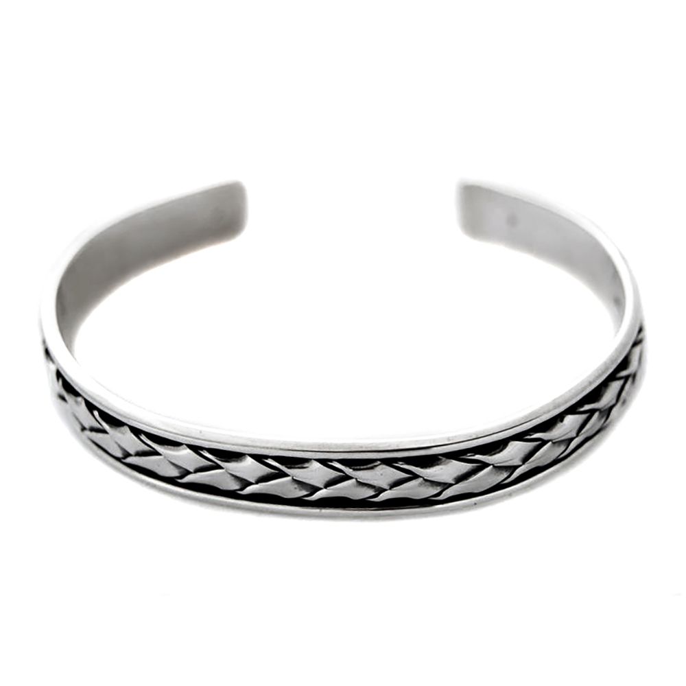 Unisex Heavy Genuine Mexican Solid Silver Torque Bracelet 925 UK Hallmarked