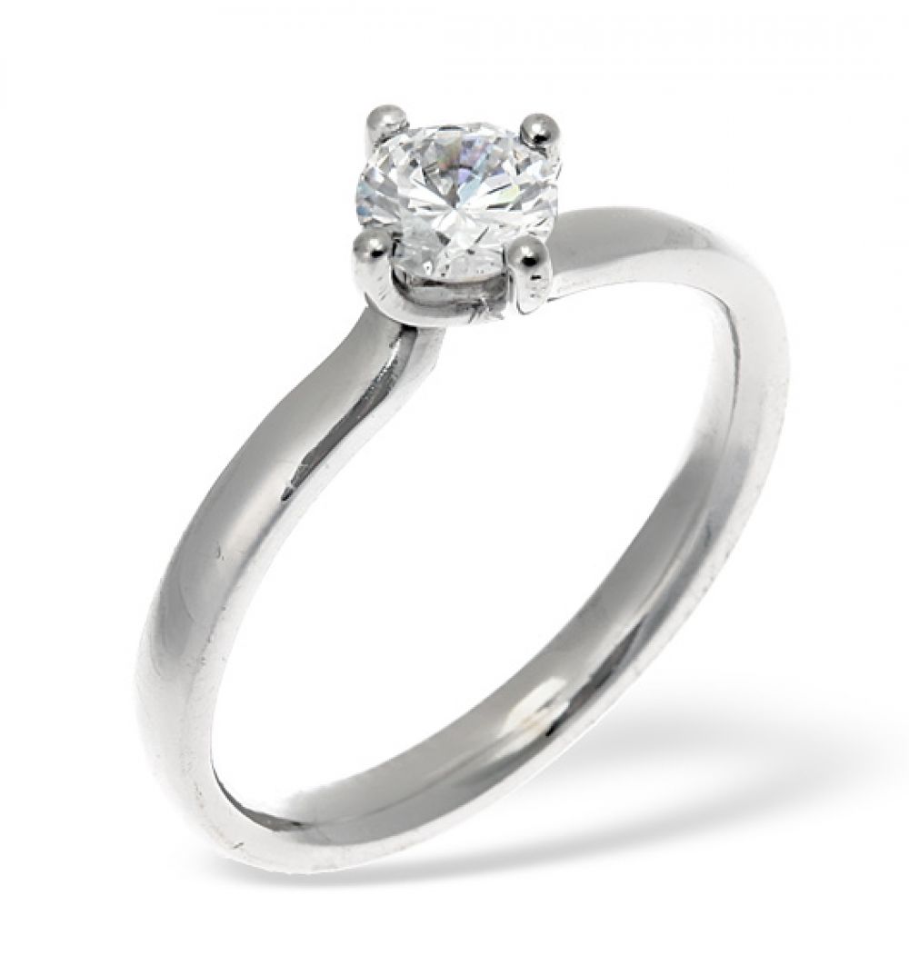 18ct White Gold 1.00ct H/SI1 Diamond Solitaire Ring