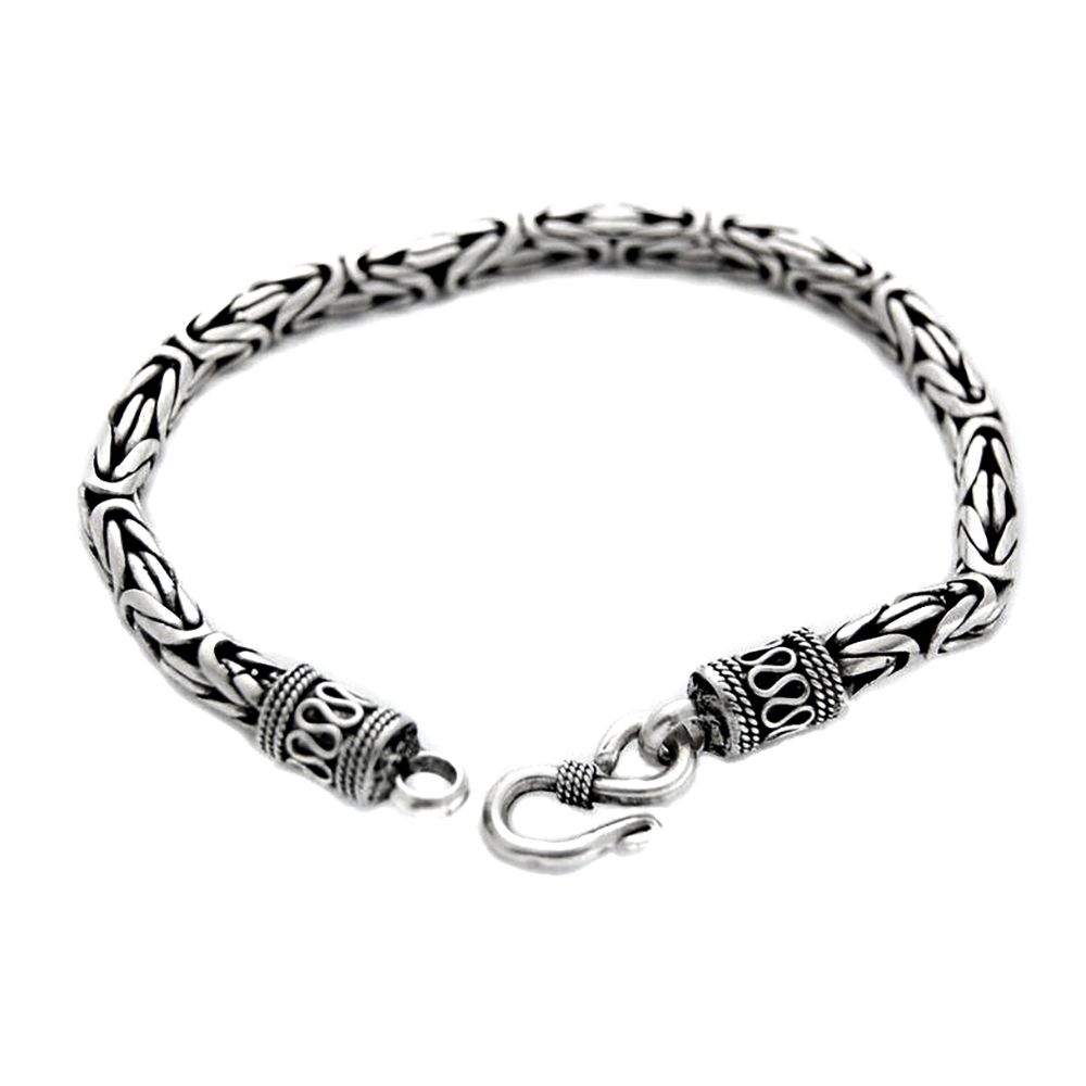 Unisex Genuine 5mm Thai Solid Silver Bracelet 925 Stamped