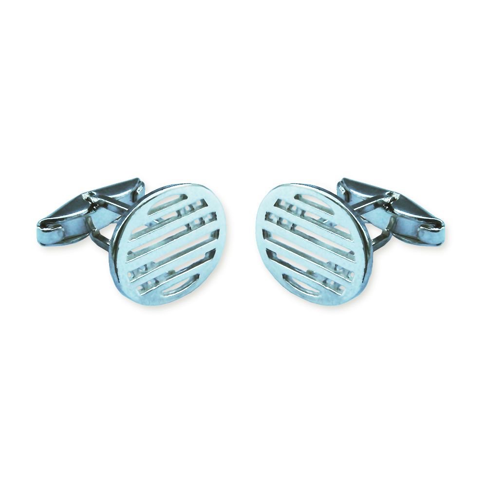 925 Sterling Silver Oval Mackintosh Style Cufflinks UK Made and 925 Hallmarked
