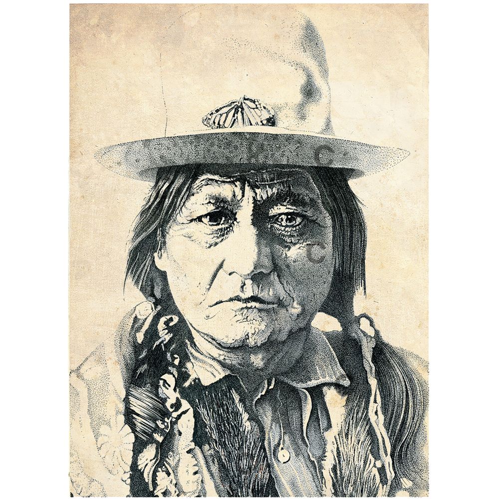 Sitting Bull - Lakota Tatanka Iyotake (1831-1890) - A3 Limited Edition Art Print