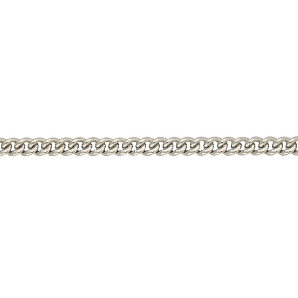 9ct White Gold 22 Inch Men's Curb Chain Hallmarked