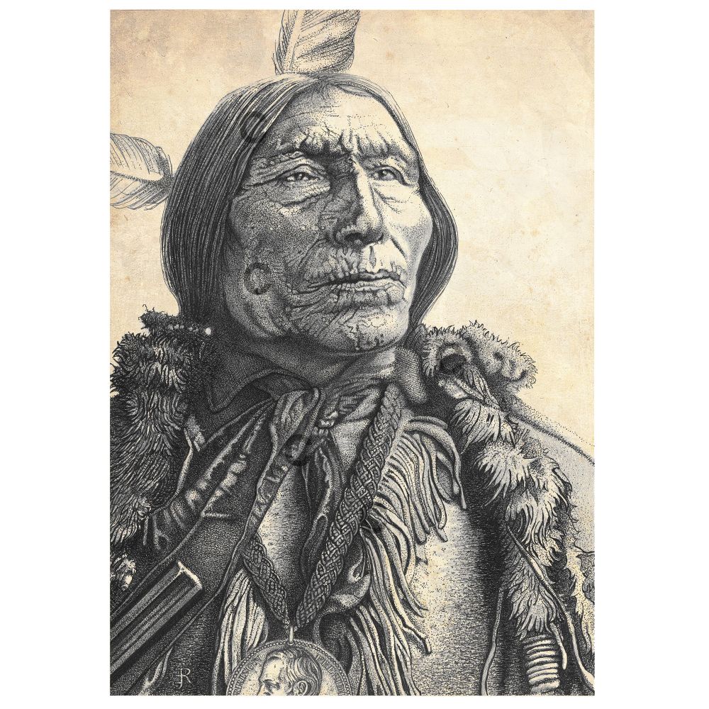 Wolf Robe - Ho'nÃ©hevotoomÃ¡he (1846-1910)  - A3 Limited Edition Art Print