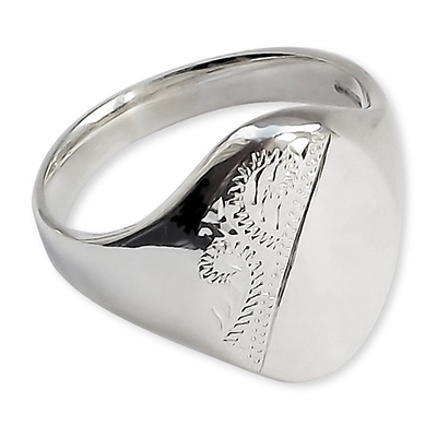 925 Silver Signet Rings oval signet Rings