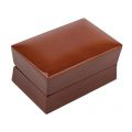 Mahogany Effect Double Ring Boxes