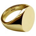 9ct Solid Yellow Gold Stamped Oval Signet Rings