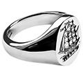 925 Silver Family Crest Rings Stamped Oval Signet Rings