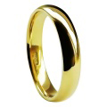yellow gold Court Shaped Wedding Rings