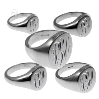 925 Silver Signet Rings oval signet Rings