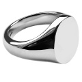 925 Silver Stamped Oval Signet Rings