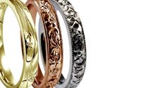 Vintage Hand Engraved Wedding Rings
