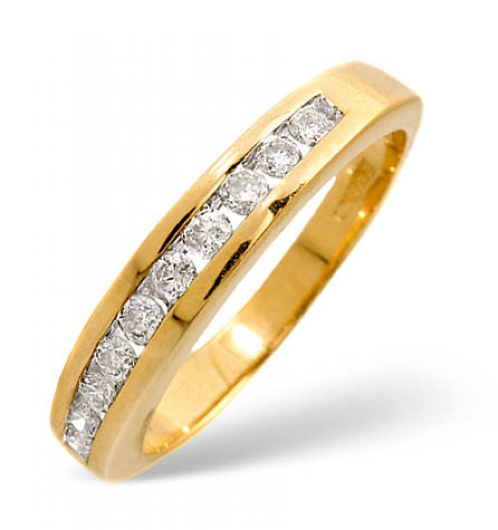 9ct 0.33ct Gold Half Eternity Diamond Ring