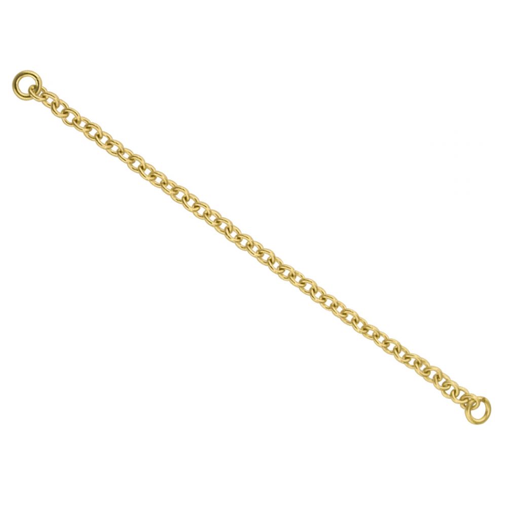 9ct Solid Yellow Gold 2" Heavy Bracelet Safety Chain