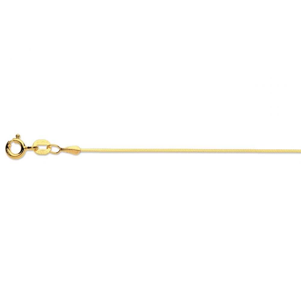 9ct Yellow Gold Snake Chain Light Weight Round Hallmarked