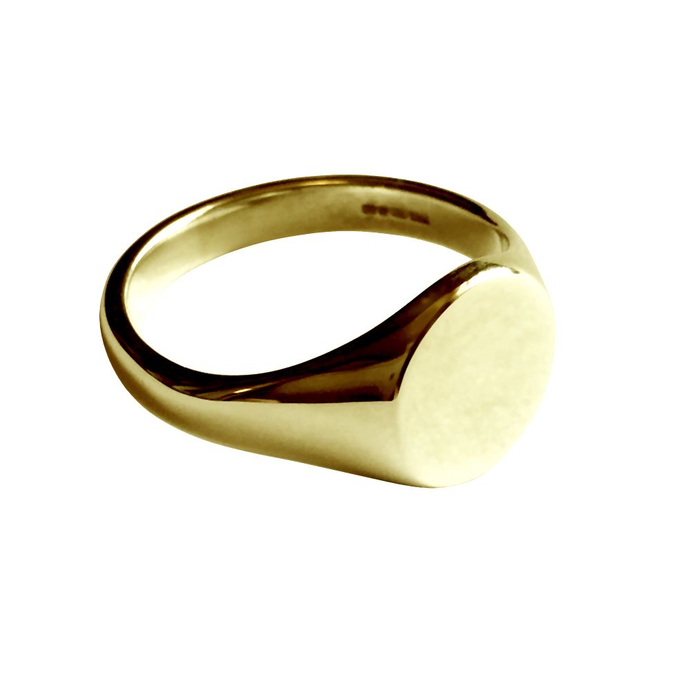 9ct Yellow Gold Round Signet Rings 13 x 13mm