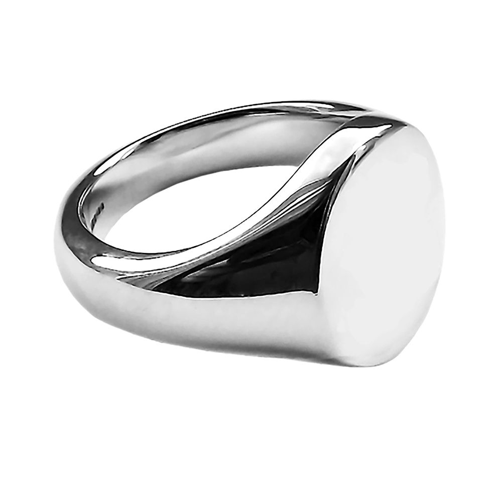 SALE 925 Sterling Silver Oval Signet Rings 13 x 11mm At Size P