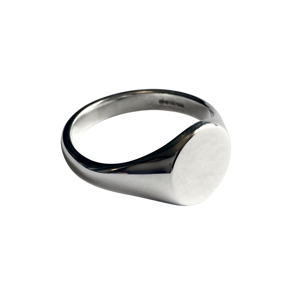 925 Sterling Silver Round Signet Rings 11 x 11mm